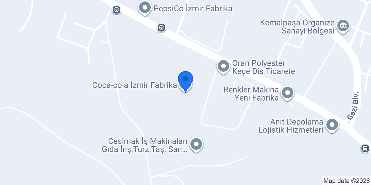 Coca-cola İzmir Fabrika konumu