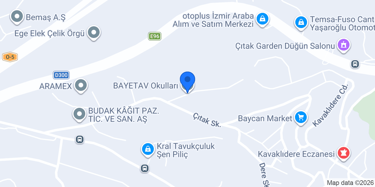 BAYETAV Okulları konumu