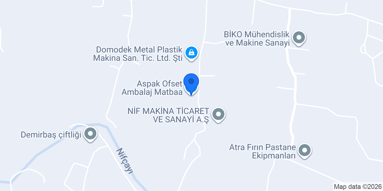 Aspak Ofset Ambalaj Matbaa konumu