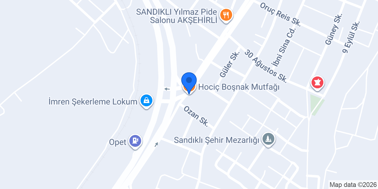 Hociç Boşnak Mutfağı konumu
