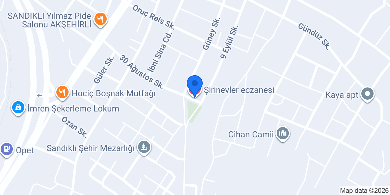 Şirinevler eczanesi konumu