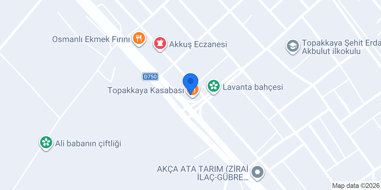 Topakkaya Belediyesi konumu