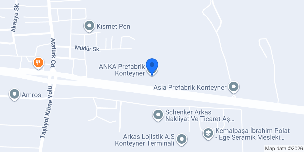 ANKA Prefabrik Konteyner konumu