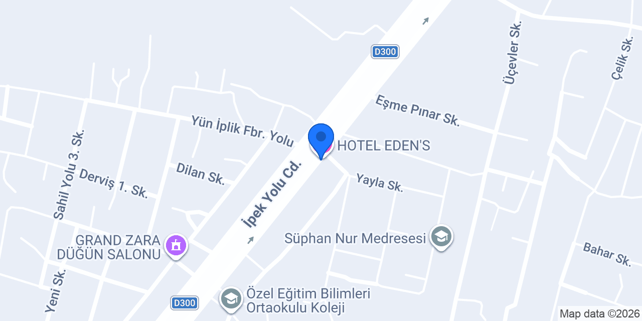 Edens Hotel Spa konumu