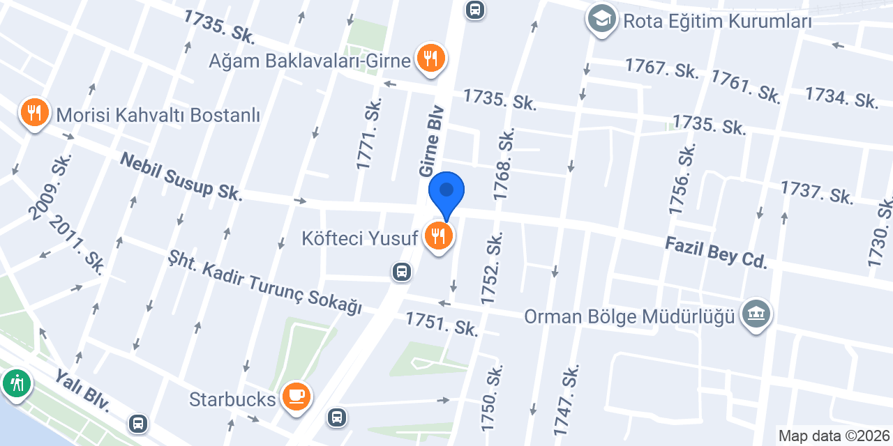 Bostanlı Yapı Denetim konumu