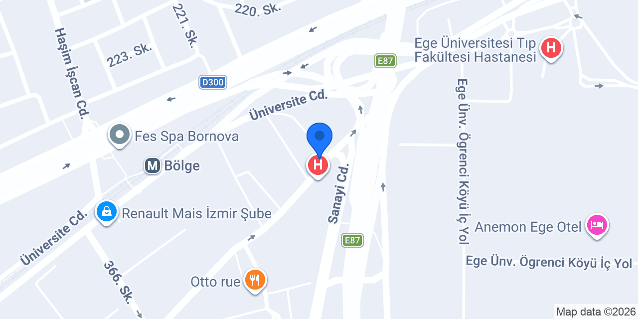 İzmir Bornova Sanayi Caddesi Coffy konumu