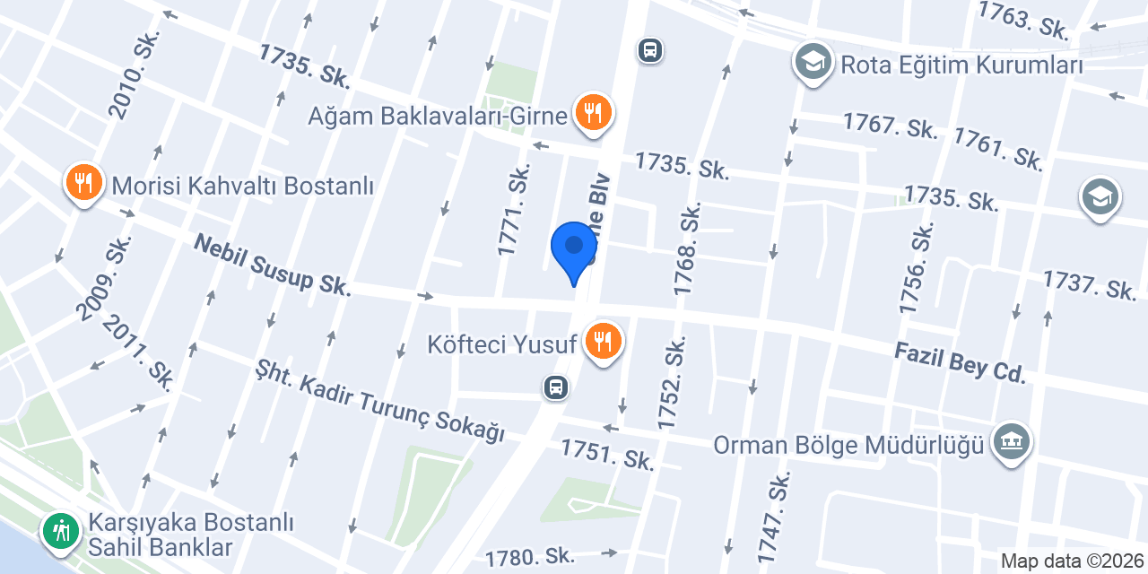 Çilek Pastanesi Bostanlı konumu