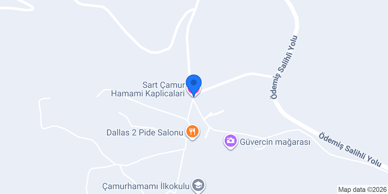 Sart Çamur Hamami Kaplicalari konumu