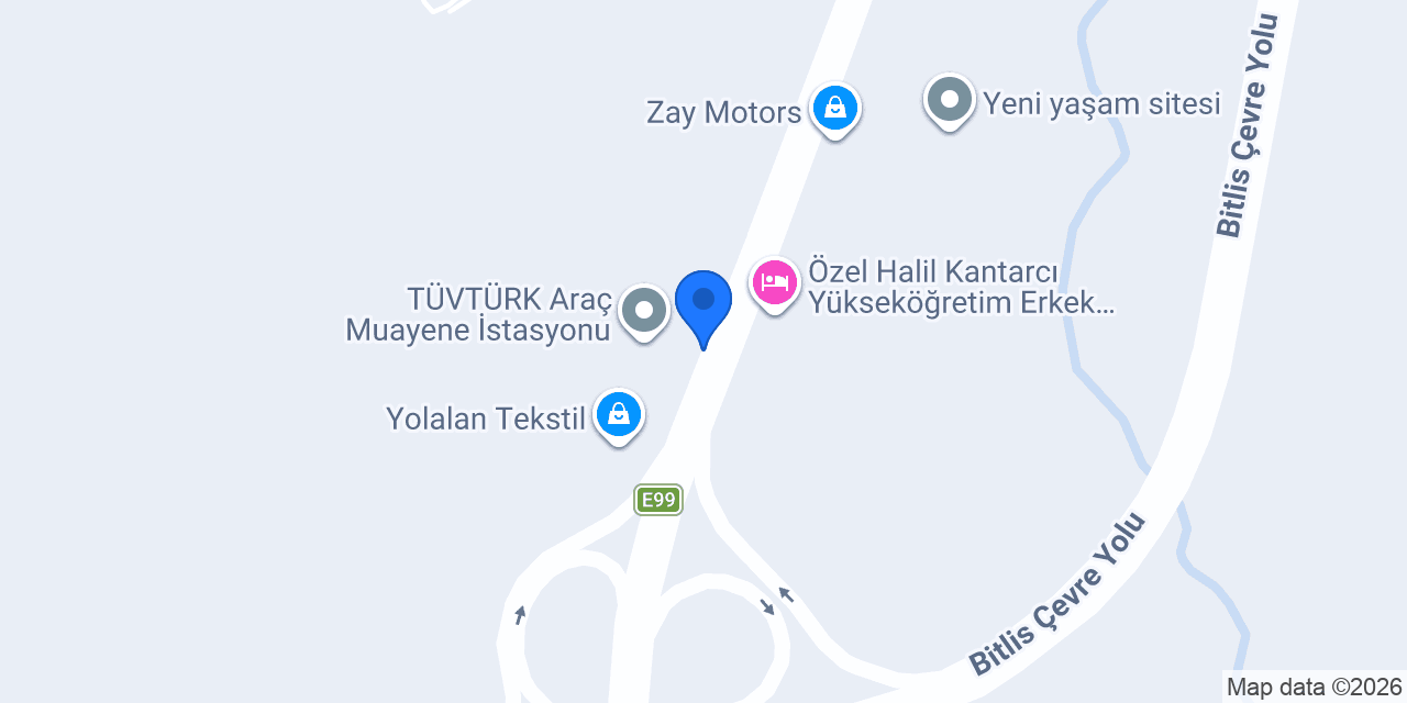 Fillo Lojistik Bitlis Şubesi konumu