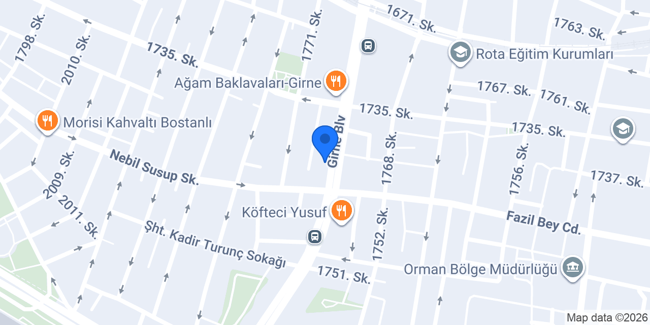 Emlak Katılım Karşıyaka Şubesi konumu