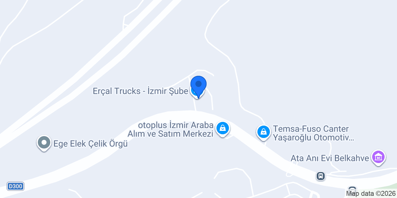 Erçal Trucks - İzmir Şube konumu