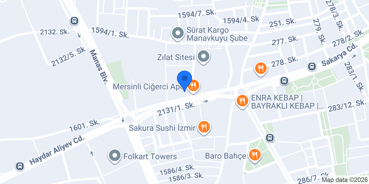 Meşhur Özçelik Aspava İzmir konumu