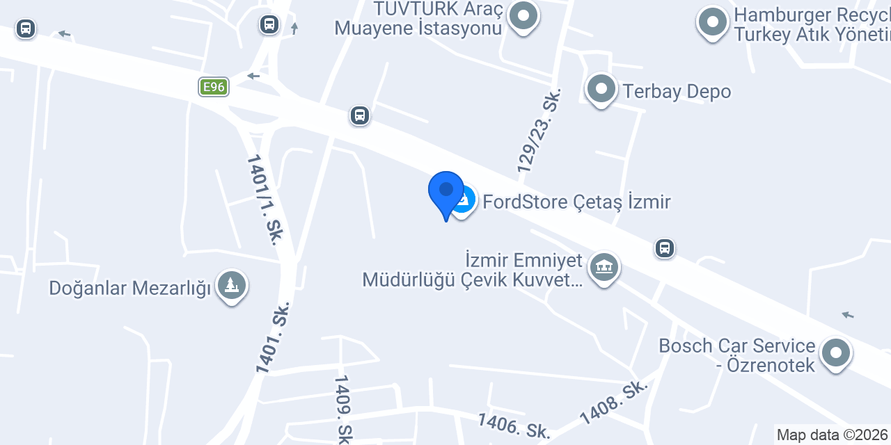 Dacia Çetaş İzmir konumu