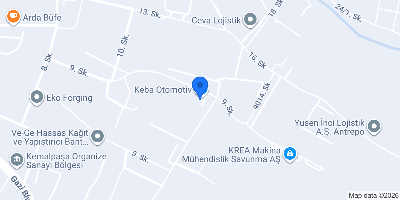 Keba Otomotiv konumu
