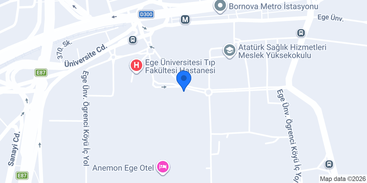 TEB Ege Üniversitesi Şubesi konumu