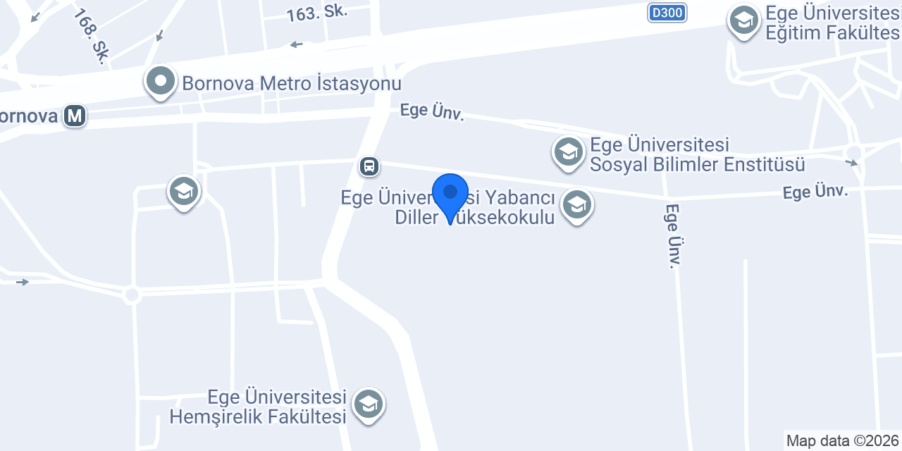 Ege üniversitesi anaokulu konumu