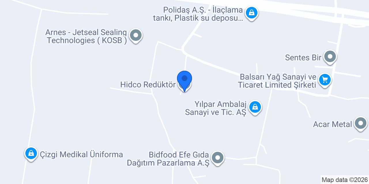 Hidco Redüktör konumu