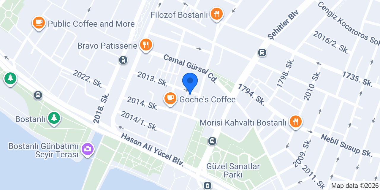 Oasi Coffee Bostanlı konumu