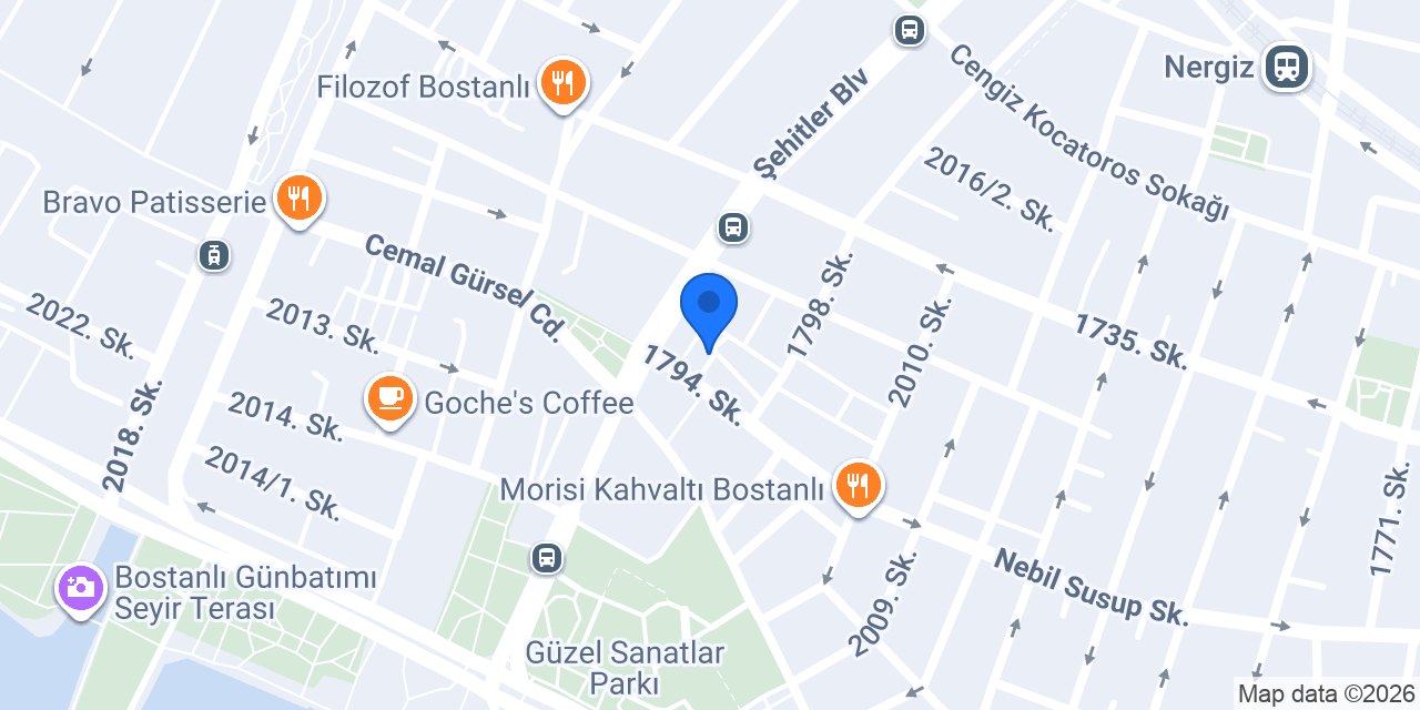 Pizza restoranı konumu