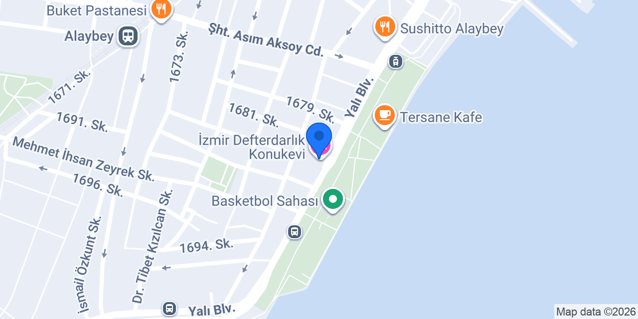 İzmir Defterdarlık Konukevi konumu