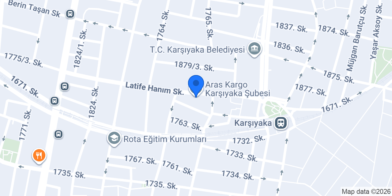 Aras Kargo Karşıyaka Şubesi konumu