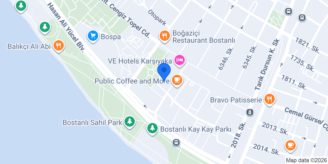 Bostanlı Polis Merkezi Amirliği konumu