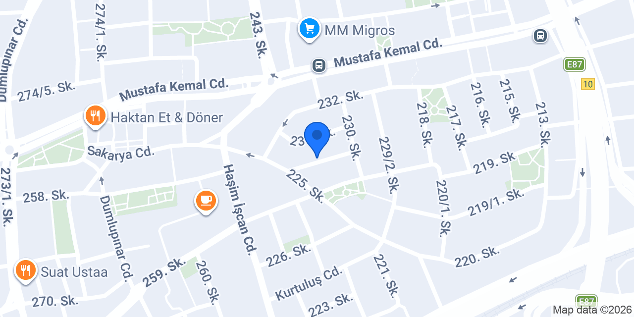 MODDA HOTEL BORNOVA konumu