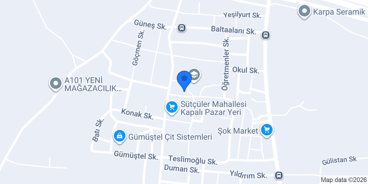 Koparan yapi dekorasyon konumu