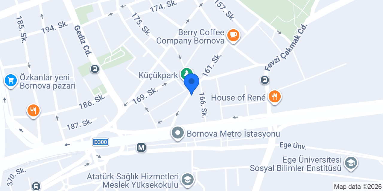 Cajun Corner Bornova konumu