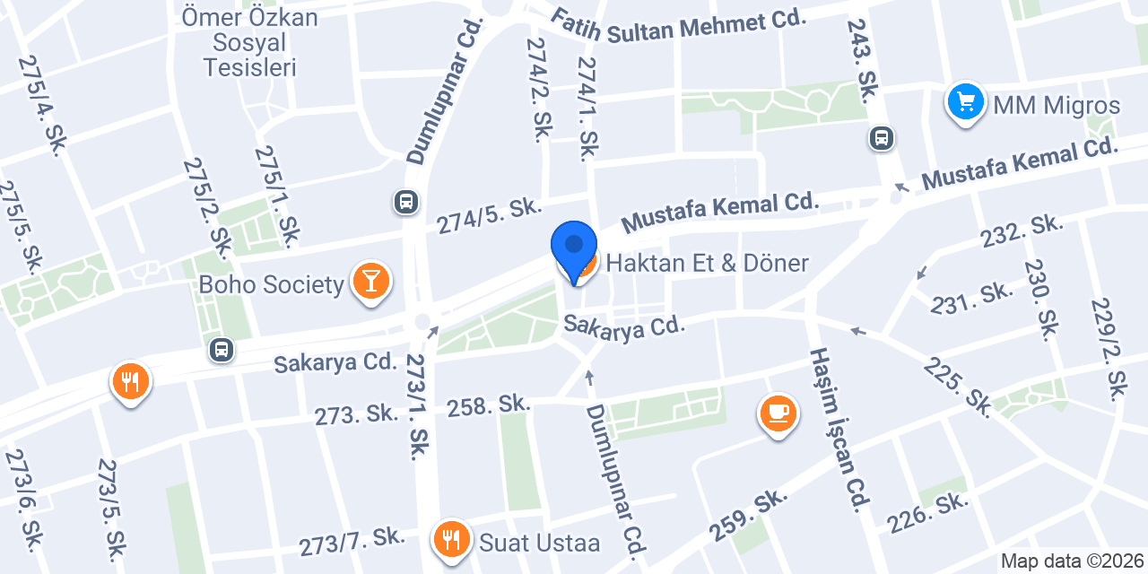 Haktan Et & Döner konumu