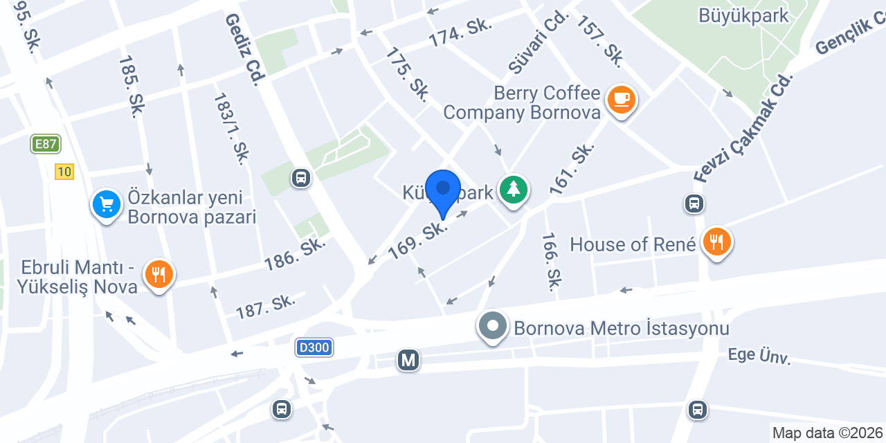 CİLA - Bornova konumu
