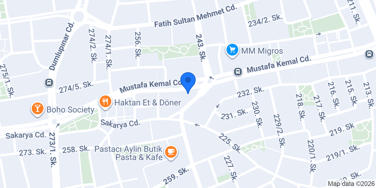 Tuğra Optik konumu