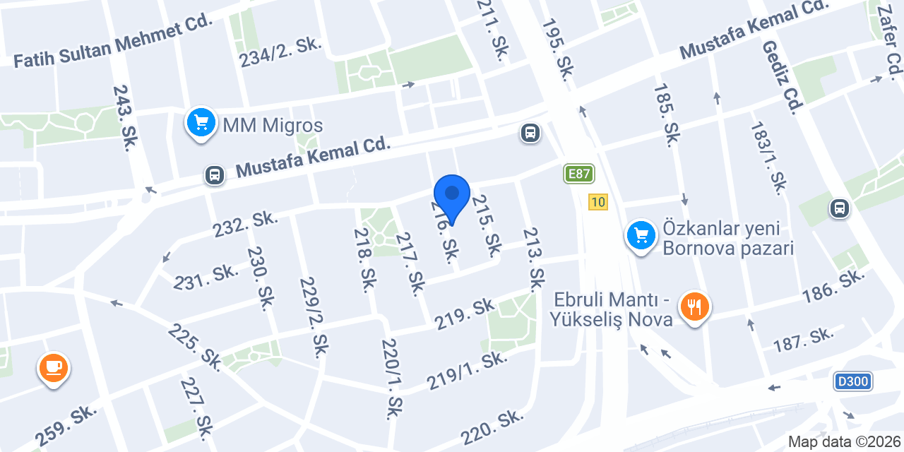 Bornova Anaokulu konumu