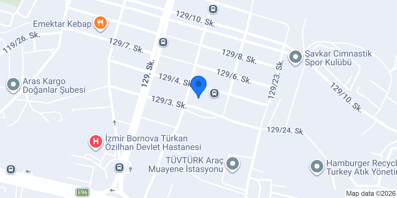 Bornova Sanayi konumu