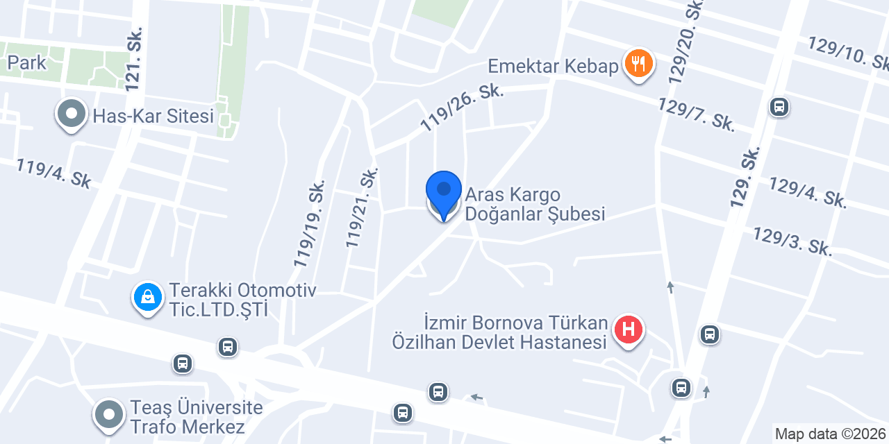Aras Kargo Doğanlar Şubesi konumu