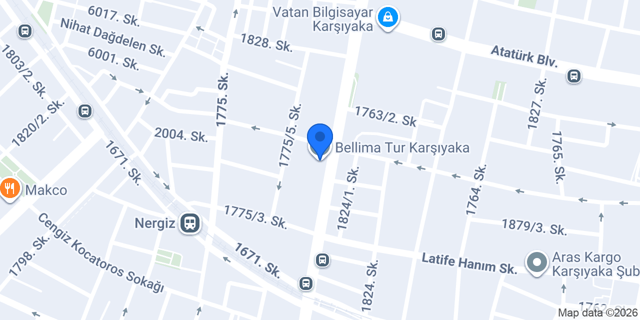 Bellima Tur Karşıyaka konumu