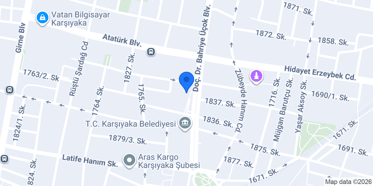 Fizyoterapist Gökşen Aydemir konumu