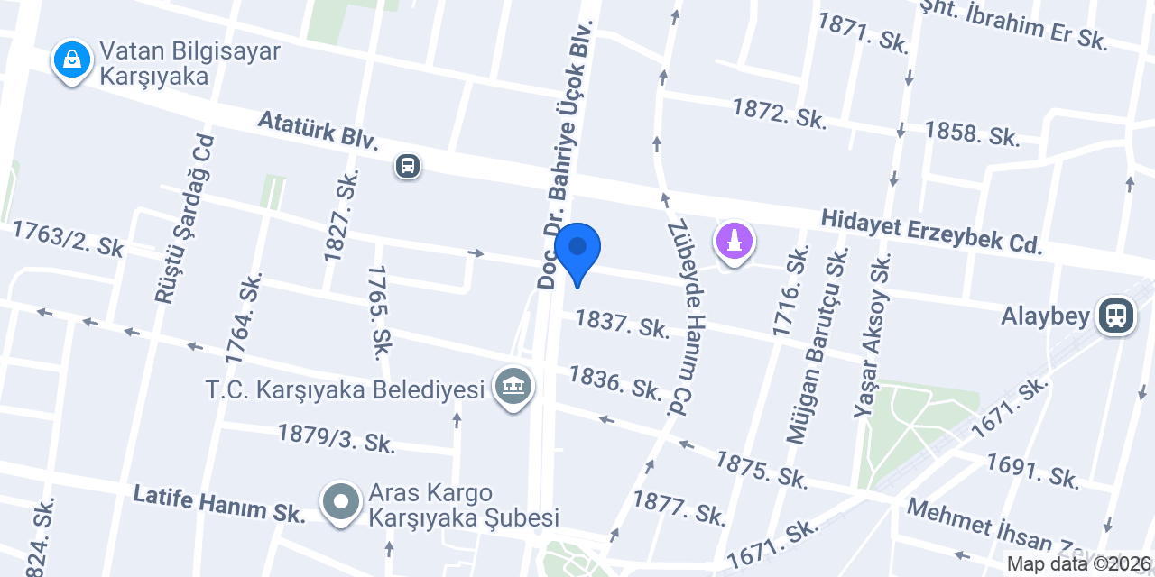 Şekerbank Karşıyaka Şubesi konumu