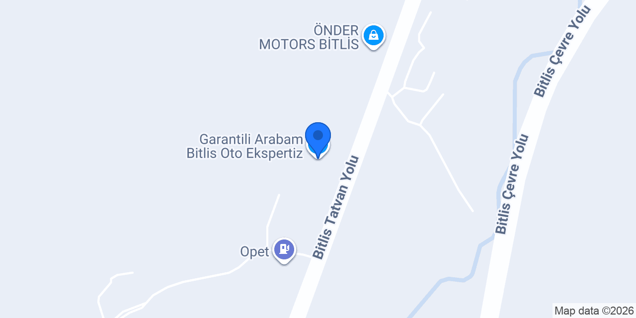 Garantili Arabam Bitlis Oto Ekspertiz konumu