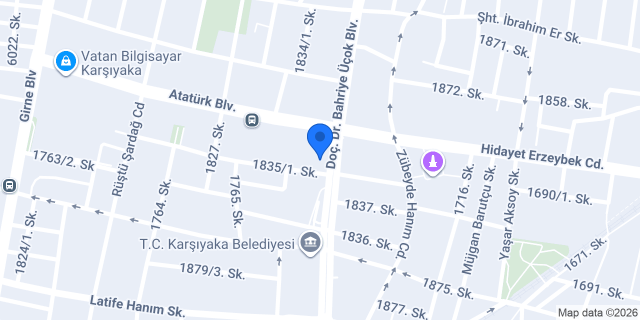 Eczane Karşıyaka Merkez konumu