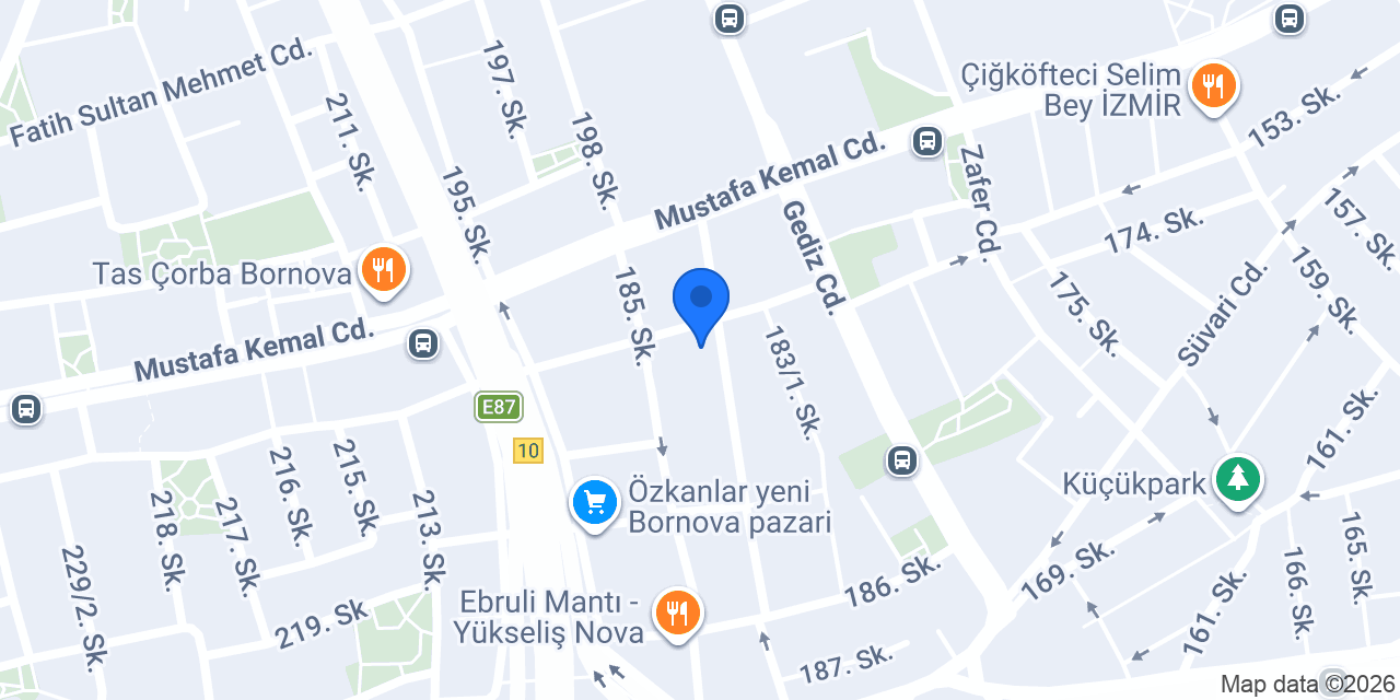 Bornova İlçe Emniyet Müdürlüğü konumu