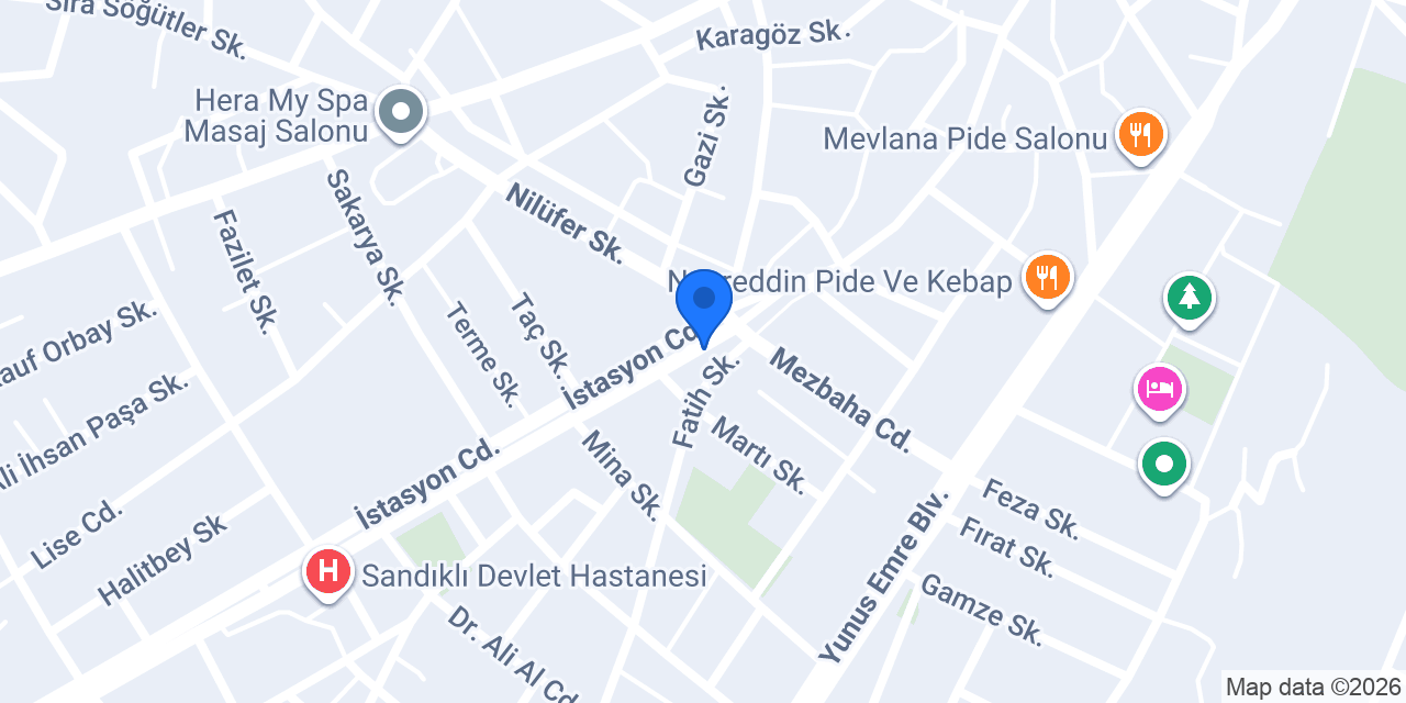 Sandıklı Halk Kütüphanesi konumu