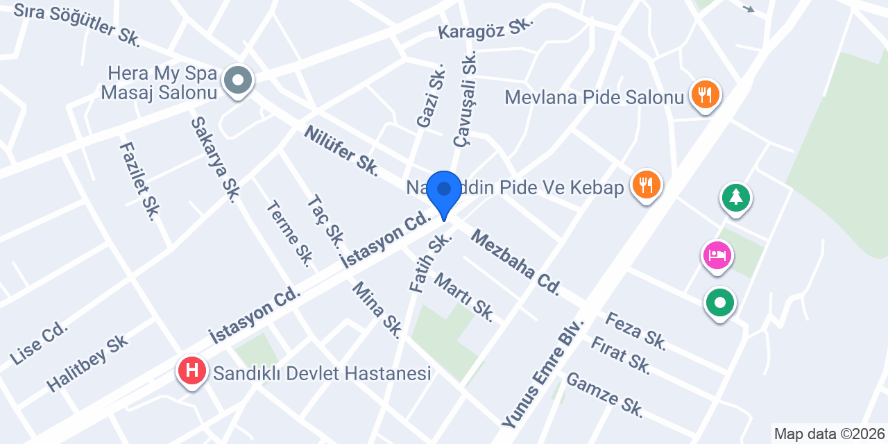 Sandıklı Has-El Taşfırın konumu