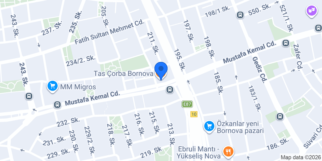 Bornova Hülya Eczanesi konumu