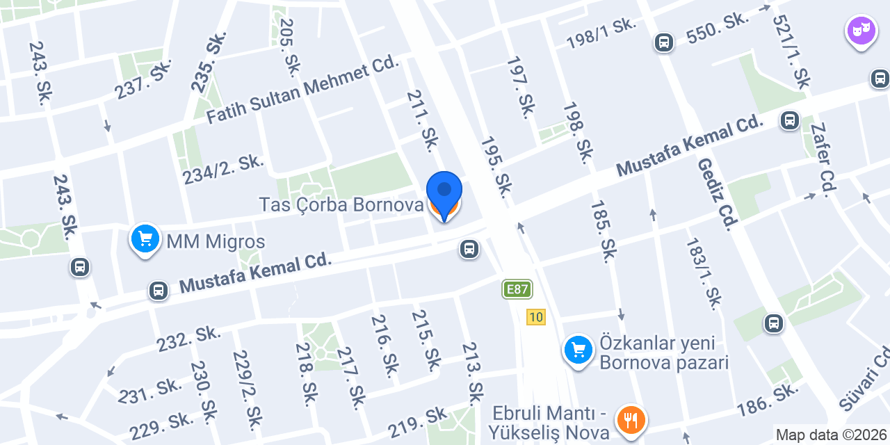 Tas Çorba Bornova konumu