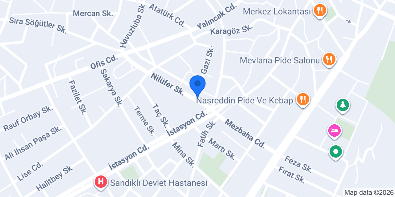 Özkalp Sürücü Kursu konumu