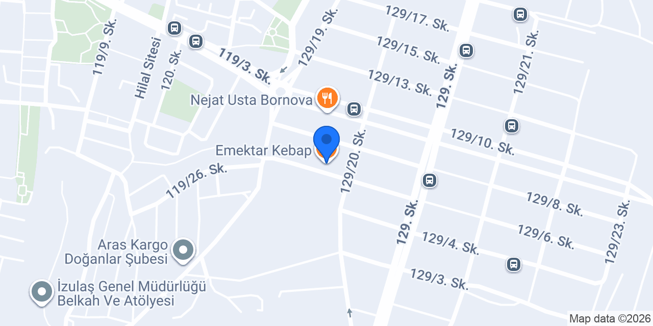 Emektar Kebap konumu