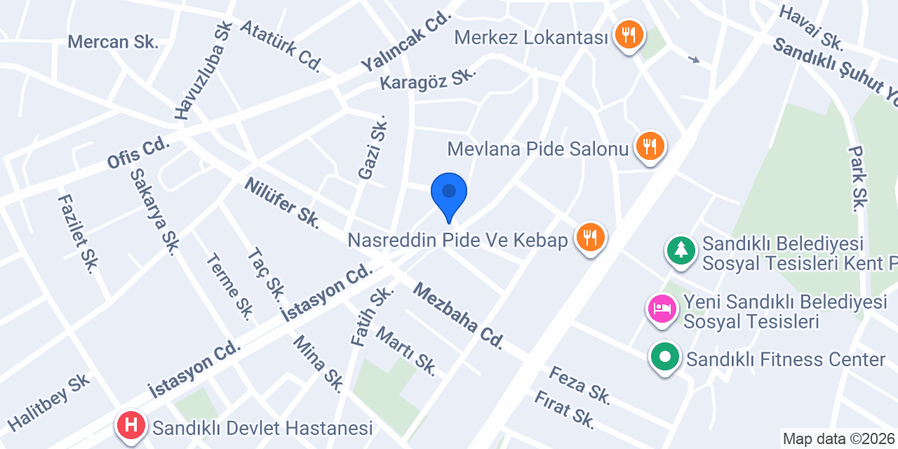Mezgil Eczanesi konumu