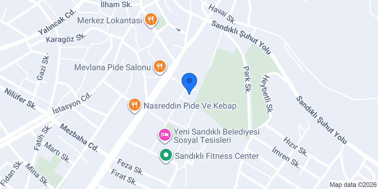 Sandıklı Polis Merkezi Amirliği konumu