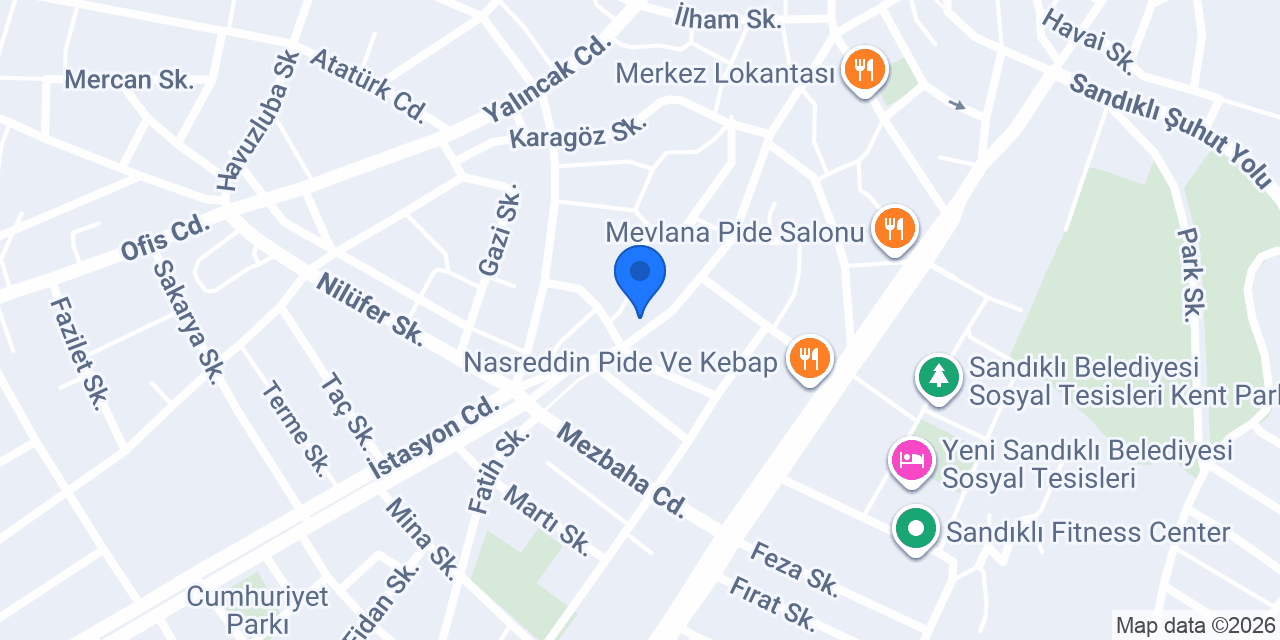 Bambi Yatak Sandıklı konumu